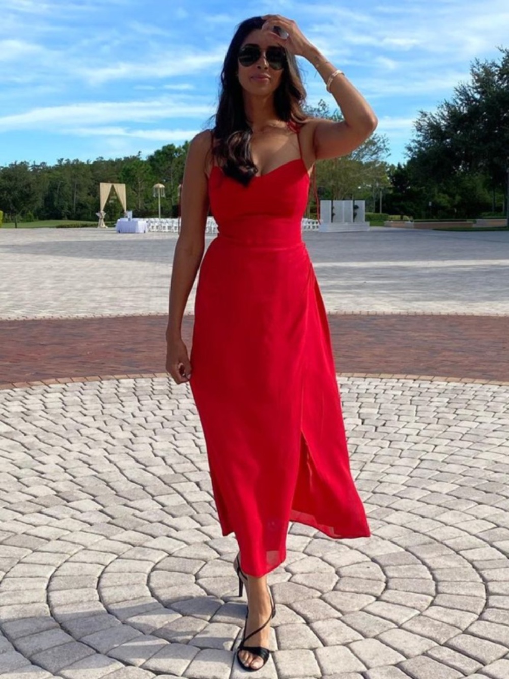 NEW Reformation Kourtney Dress Cherry 10